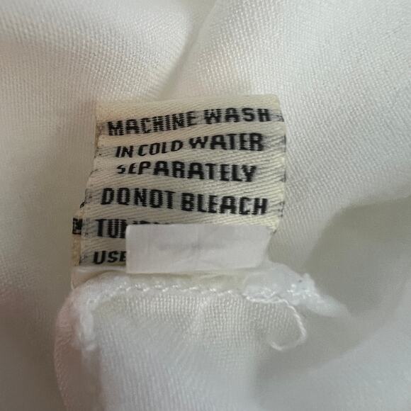 Sim & Sam White Button Front Short Sleeve Women's Shirt Size Medium Capsule - Picture 8 of 10